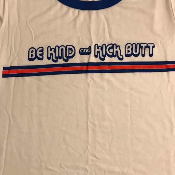Blue Be Kind and Kick Butt T-shirt - Picture 3 of 7